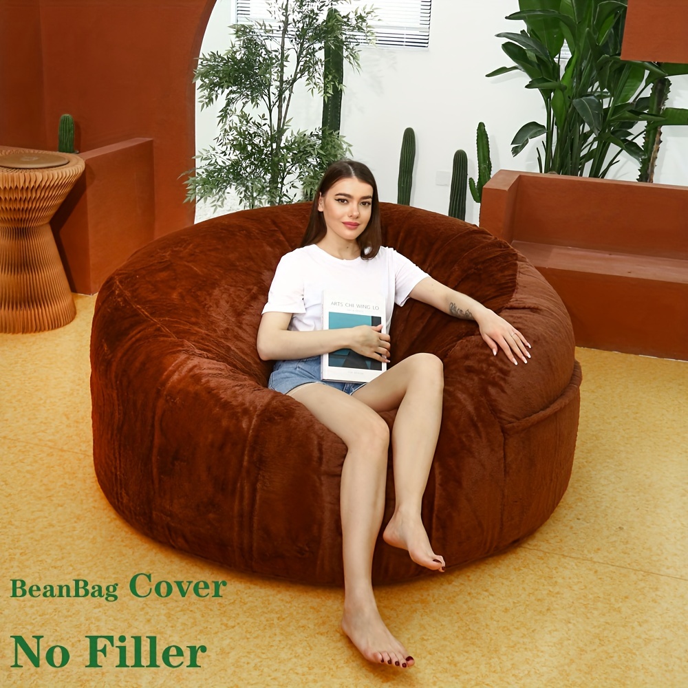 Large Bean Bag Chair Cover (no Filling) Living Room Sofa - Temu