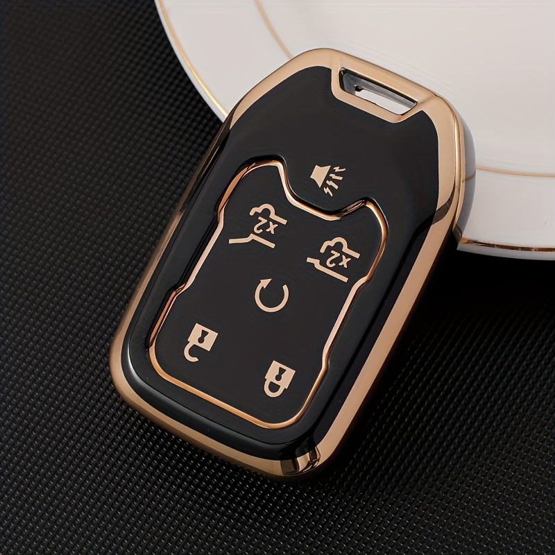  OLLEN 5-Button TPU Key Fob Cover, Fit for GMC Acadia 2017-2023,  for Terrain 2018-2023, Fit for Sierra 2019-2023, for Chevy Silverado  2019-2022, Full Protection Soft TPU Key Case, with Keychain, White :  Automotive