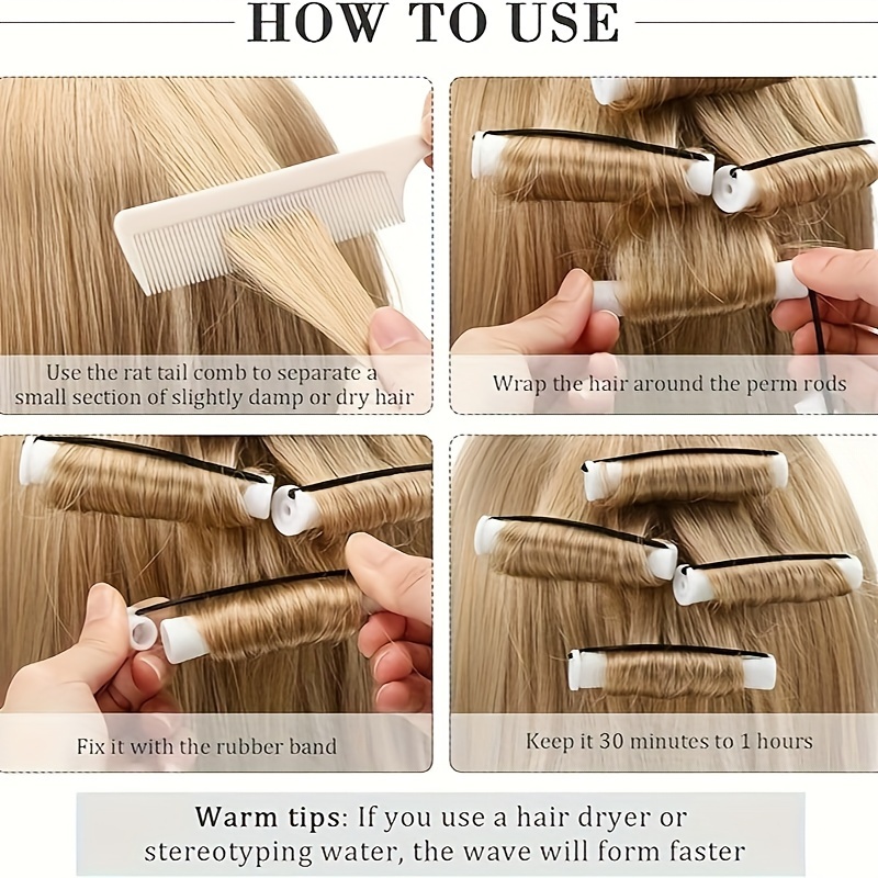 Diy Plastic Perm Rods Cold Wave Rods Hair ing - Temu New Zealand