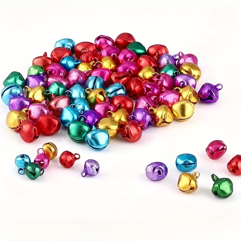 1/4-Inch Jingle Bell/Small Bell/Mini Bell DIY Bracelet Anklets Necklace  Knitting/Jewelry Making, 100pcs, Colorful