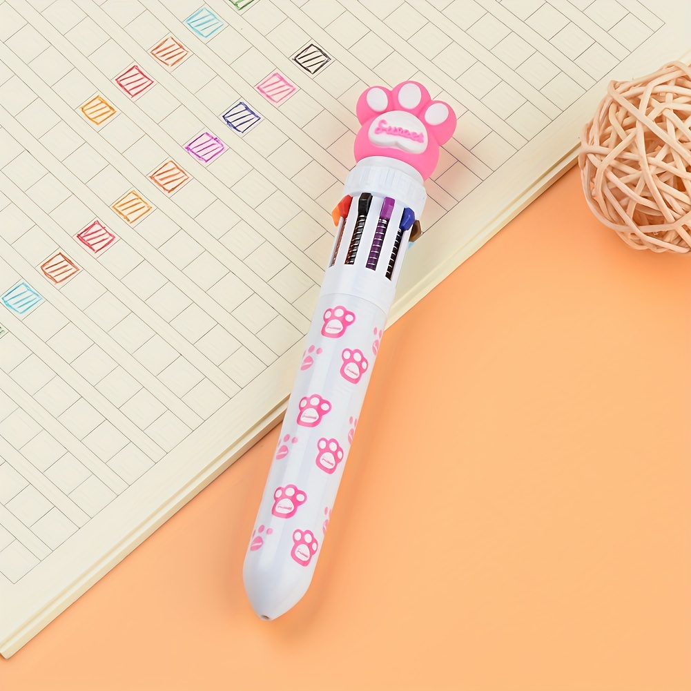 Cute Cartoon 10 Colors Ballpoint Pen Color Pen Painting - Temu