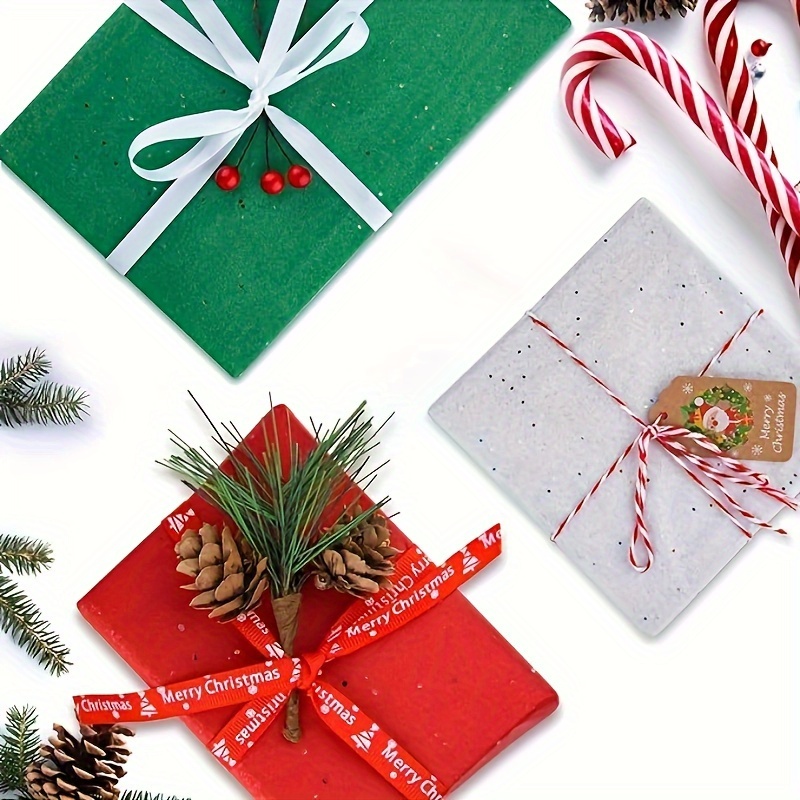 Papel de seda de copo de nieve plateado para envolver regalos, tejido  metálico de Navidad, pañuelo para bolsas de regalo, tejido a granel, tejido