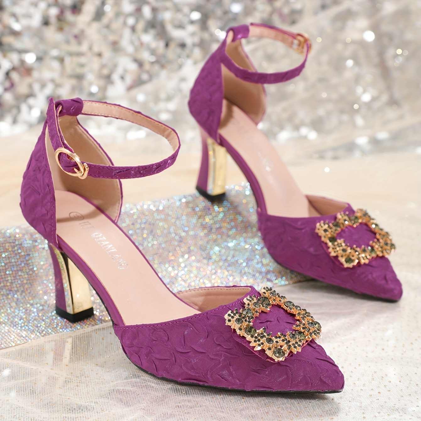 Purple clearance party shoes