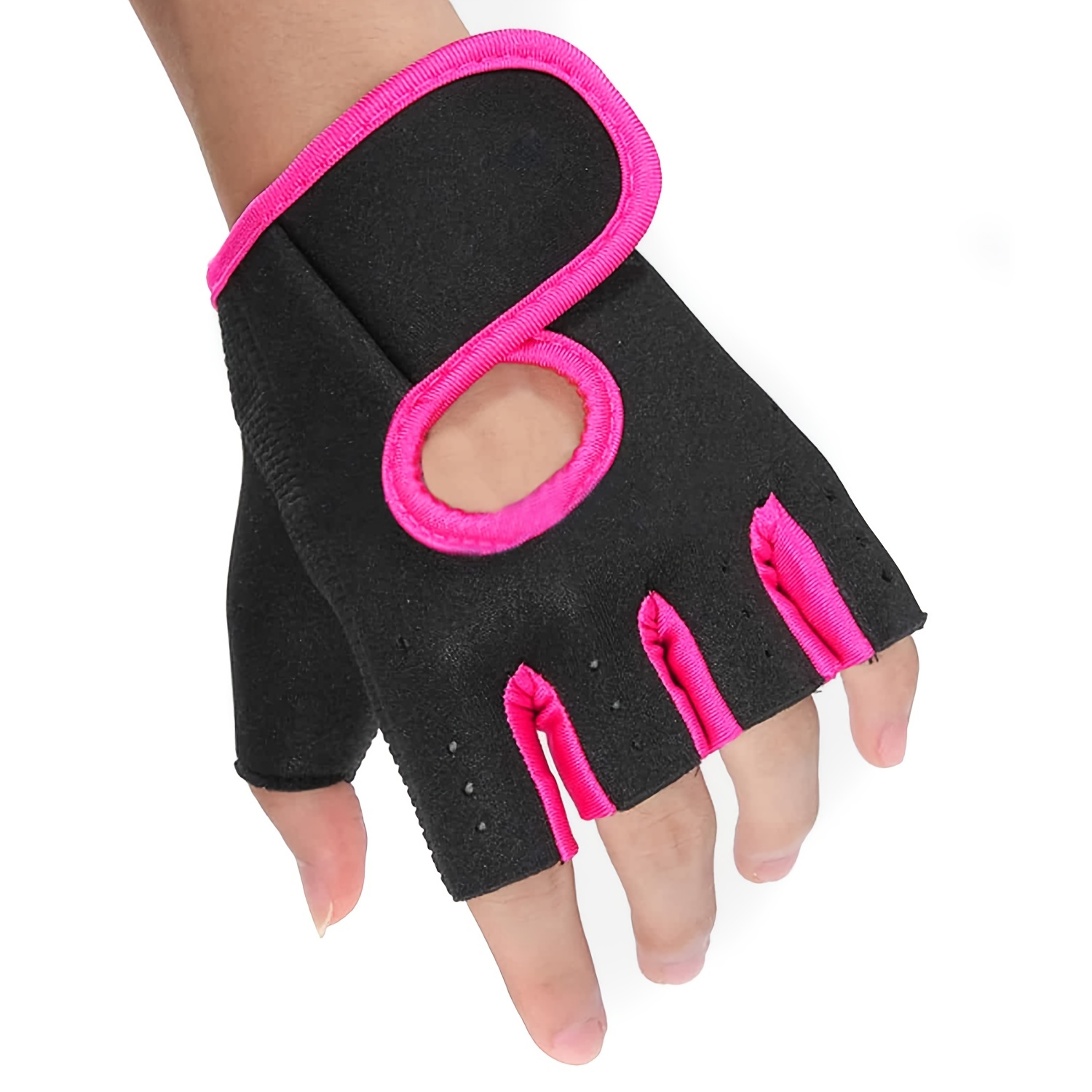 1 par de guantes térmicos de moda con pantalla táctil para mujer con puño  de punto, parte trasera y palma de tela similar a la, adecuados para otoño  e invierno