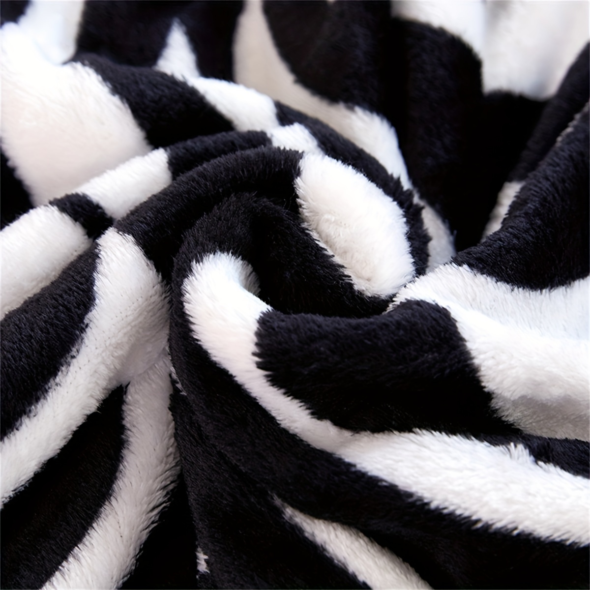 1pc zebra pattern blanket soft warm throw blanket nap blanket for couch sofa office bed camping travel multi purpose gift blanket for   details 9