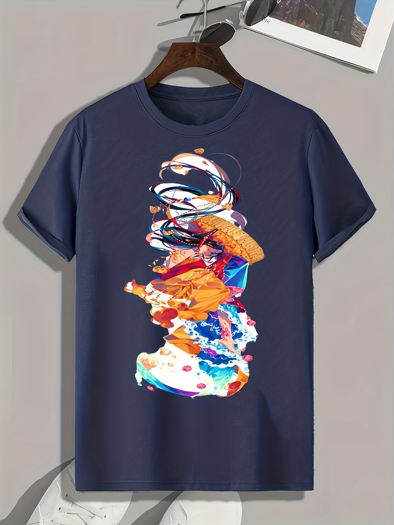 Printed Navy Blue Sublimation T Shirt