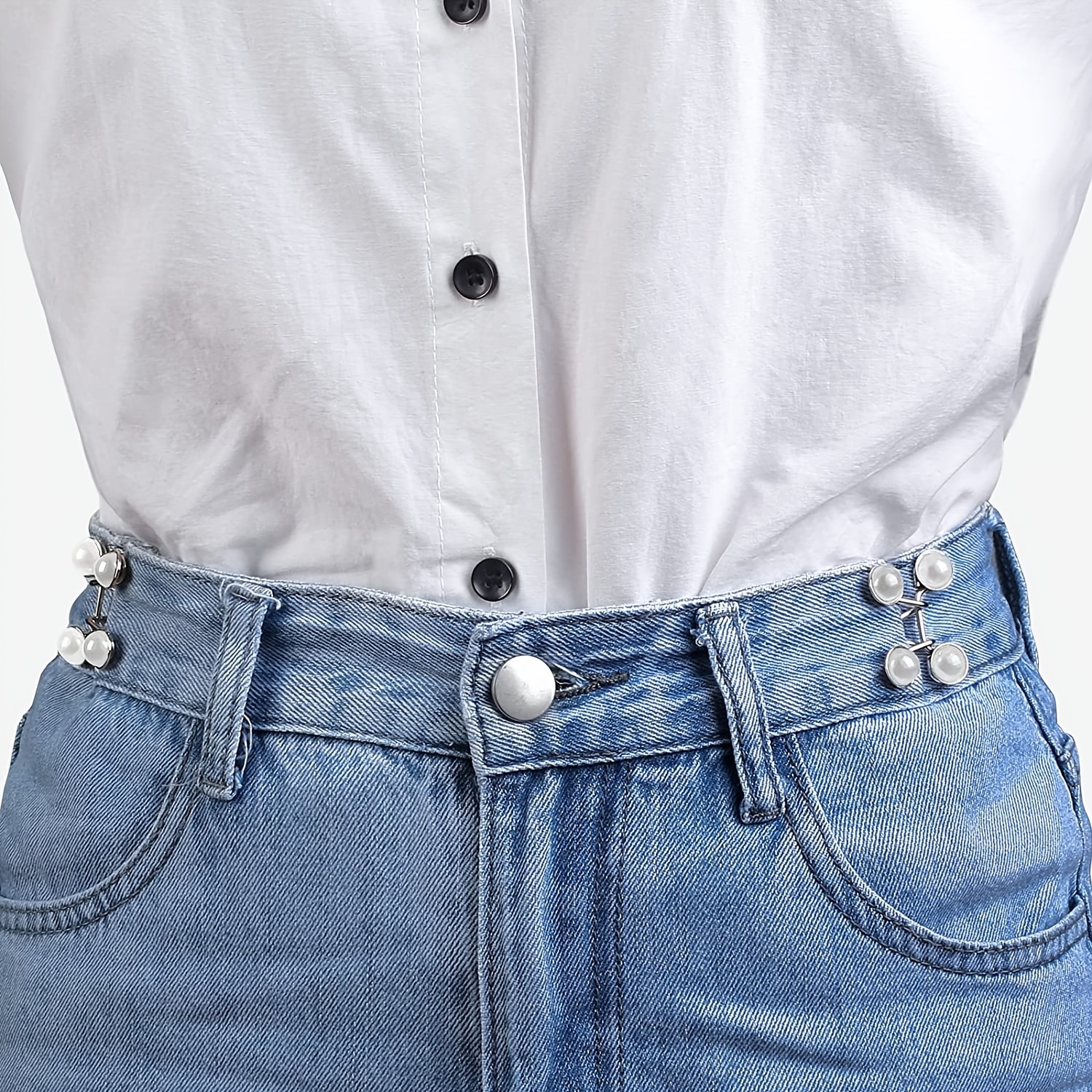 10 Pcs Pant Waist Tightener Waist Cinch Clip Belt Adjustable Elastic Pant  Clip Women Men, 2 Size(Classic Color) at  Women's Clothing store