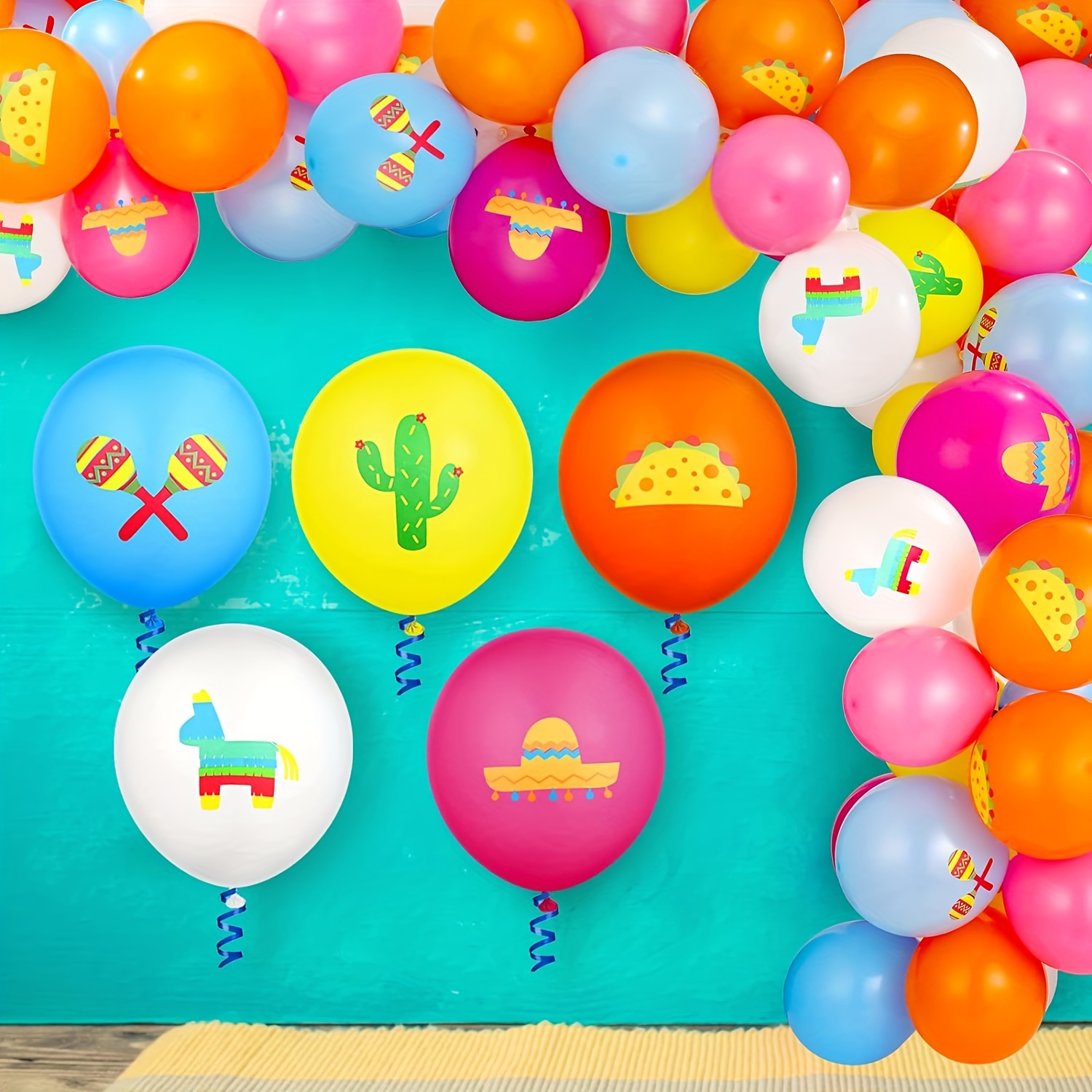 50 set di palloncini colorati in metallo, decorazioni per feste di