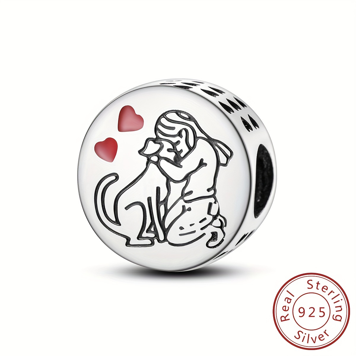 Sitting Puppy Dog Necklace For Girls And Teens In Sterling Silver With Rhodium Plating | Jewelry Vine - View #6