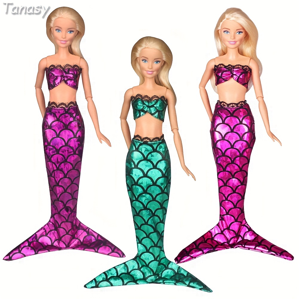 Mermaid Barbie Swimming underwater in swimming pool water toy diving role  play doll 