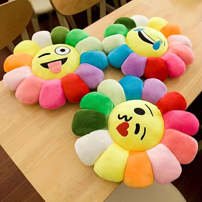 Smiling Flower Pillow, Flower Pillow Cushion