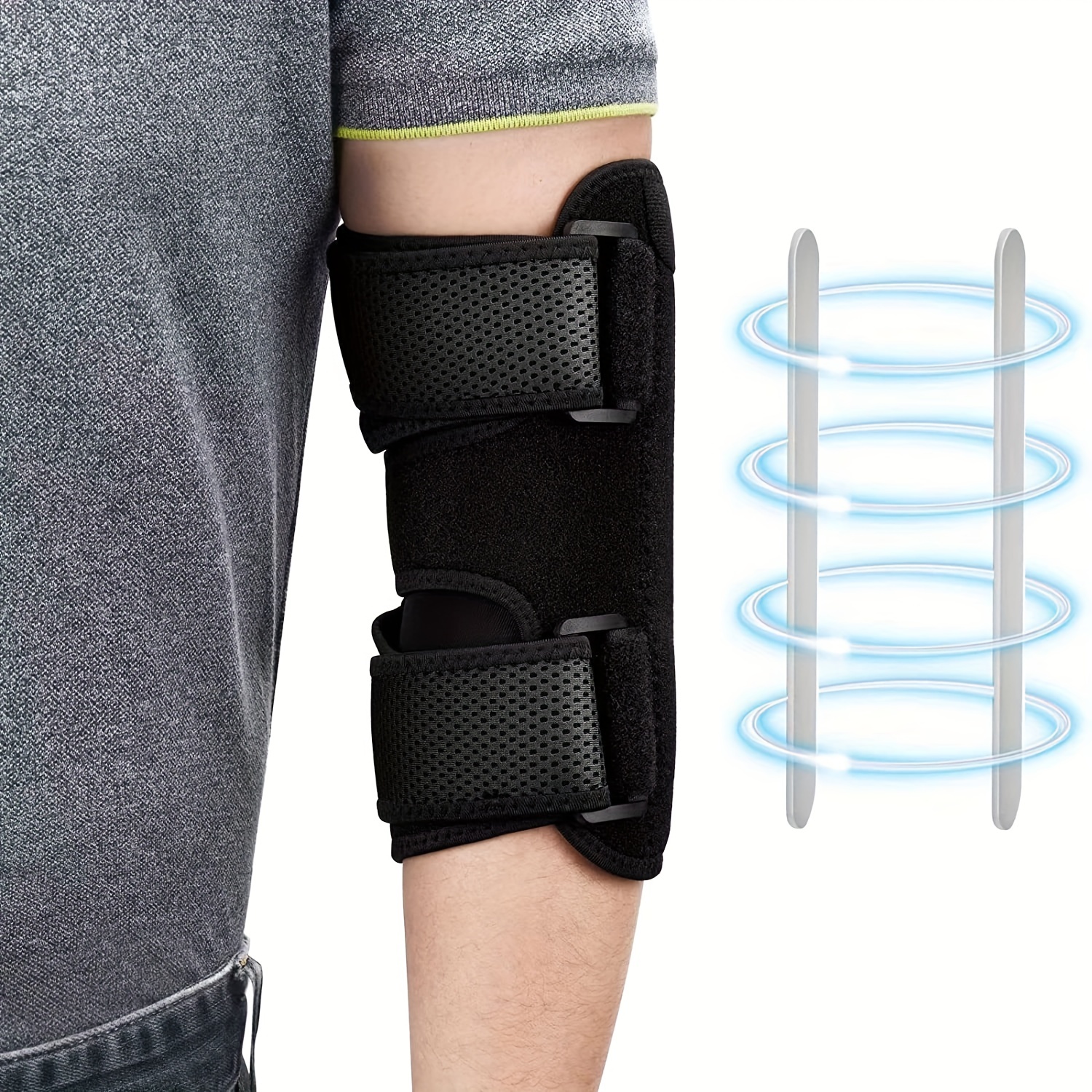 BraceTop-Codera de tenis para tendinitis, dolor de antebrazo, soporte de  codo de Golf, banda de correa de brazo con almohadilla de compresión para  hombres y mujeres, 1PC