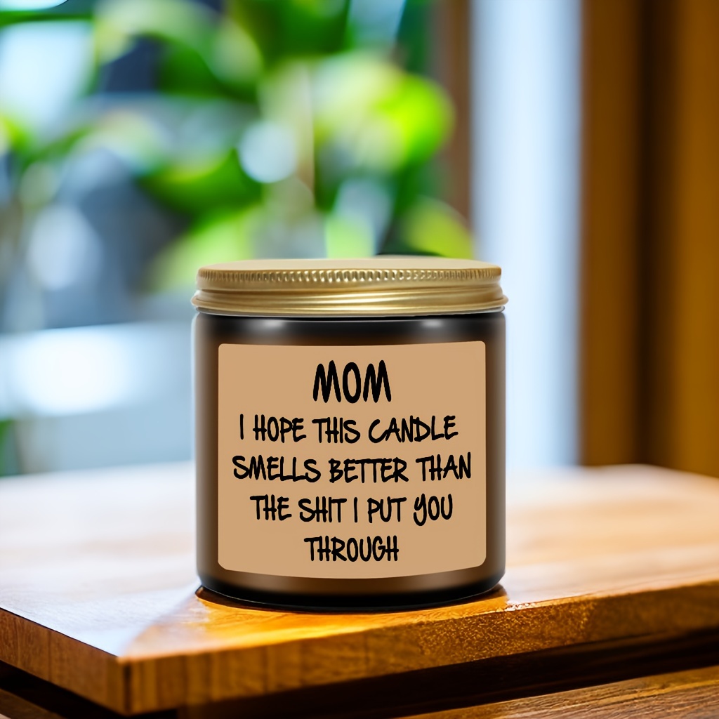 Funny Candle Labels, Funny Christmas Gift for Moms, Funny Candles