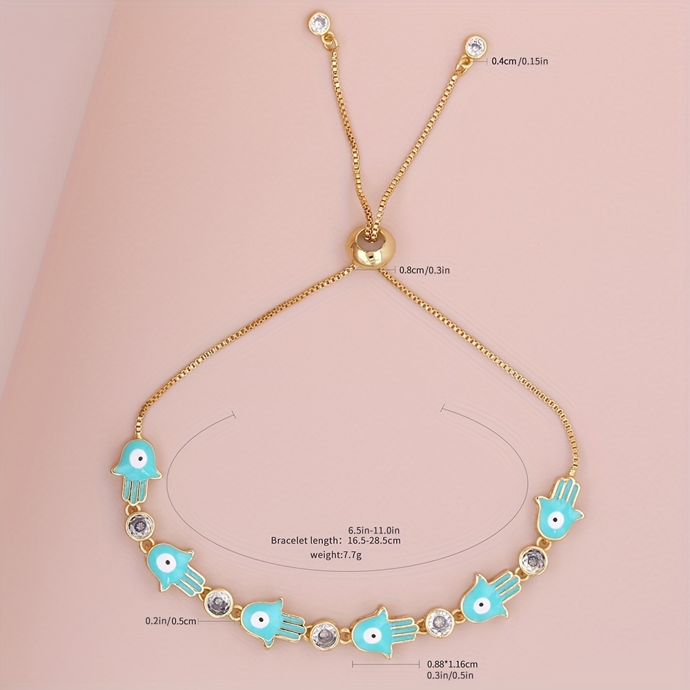 Evil Eye Lucky Bracelet Multicolor Adjustable Chain Jewelry Gift
