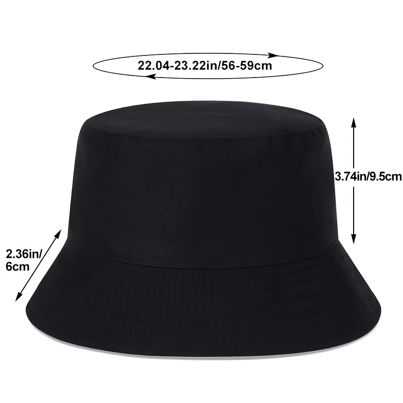 Solid Color Life Temu Print Trendy Sunscreen Full Bucket Hat - Thug