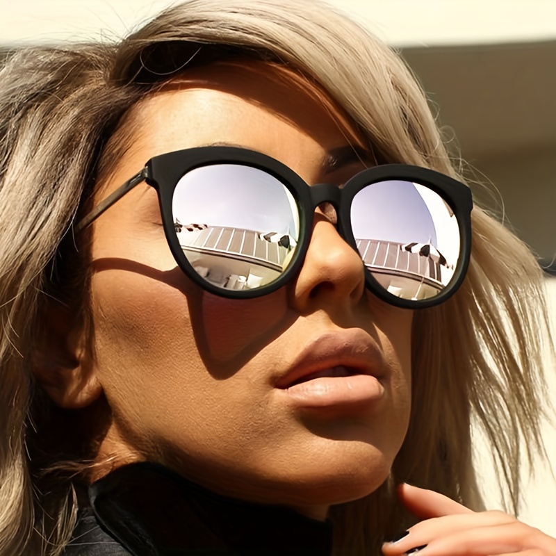 Cateye Designer Twin Beam Butterfly Shape Mirror Lenses Women Sunglasses