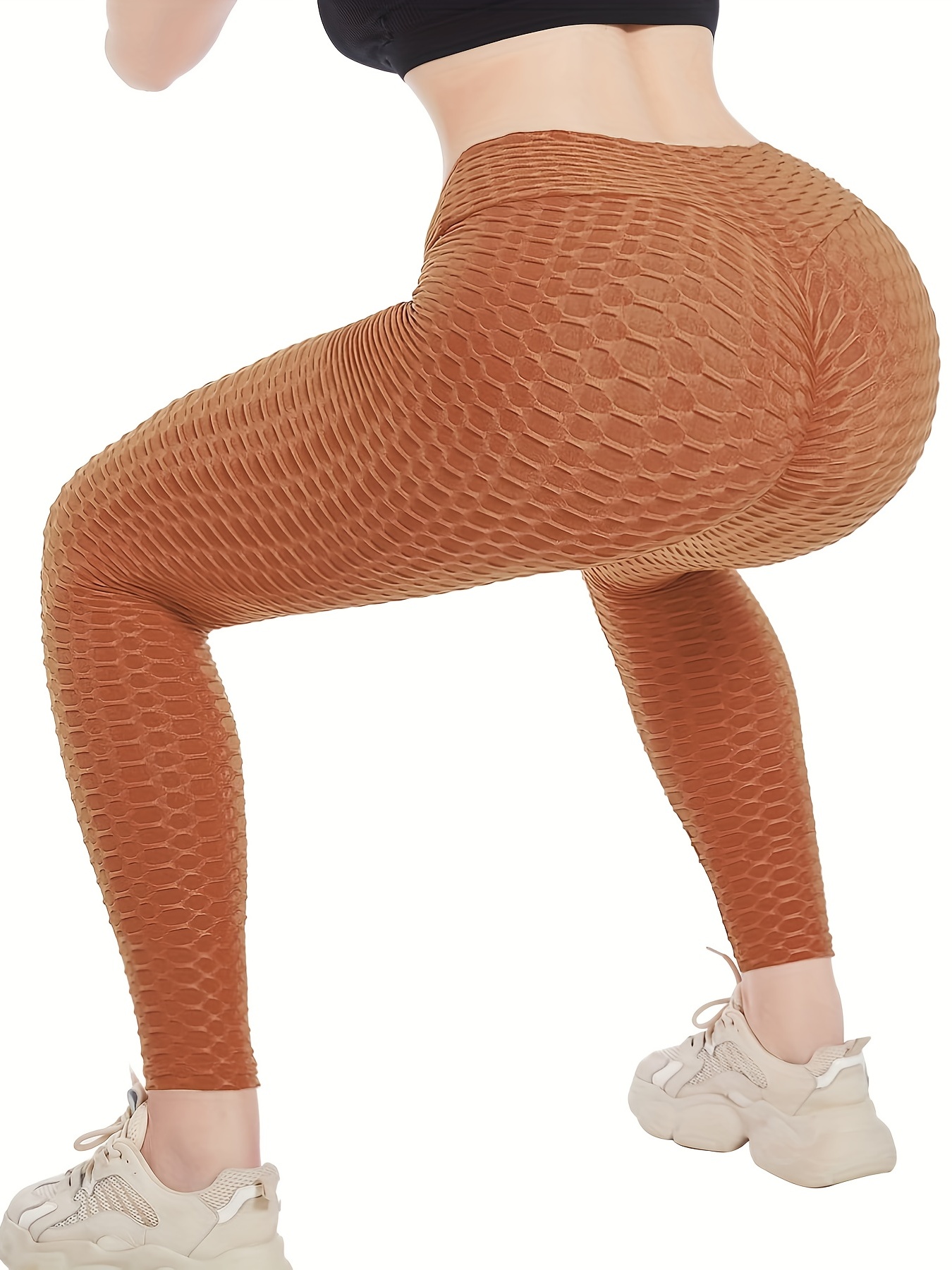 Women's High Waist Yoga Pants Tiktok Leggings Tummy Control Slimming Booty Leggings  Workout Running Butt Lift Tights 