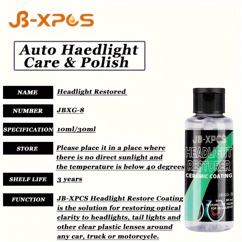 Car Headlight Restoration Kit Cleaner Headlight Polish Liquid Repair Fluid  30ml