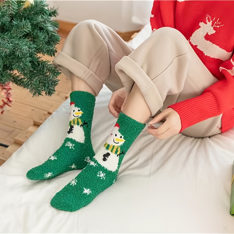Zmart Fuzzy Socks Fluffy Socks Cozy Socks Warm Socks Comfy Socks Christmas  Slipper Socks Sleeping Cute Animal Socks for Women Teen Girls