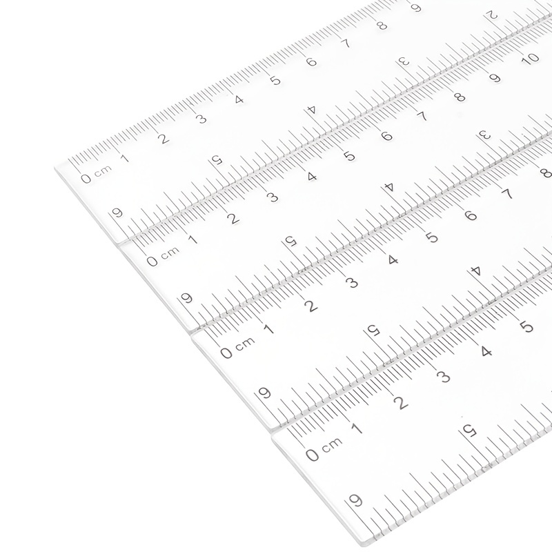  School Smart Plastic Ruler, Flexible, 6 in L, Clear