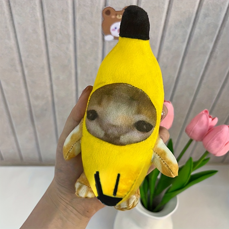 Banana Cat Doll Voice Plush Toy Quirky Vocal Pendant Fun - Temu Canada