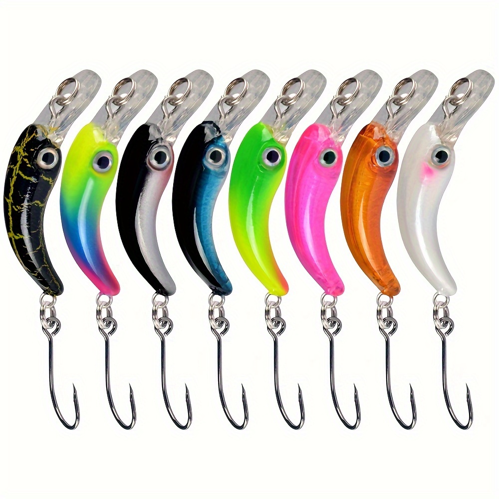 8pcs Mini Crank Bait, Sinking Minnow Lure, Artificial Hard Bait For Trout Pike Fishing