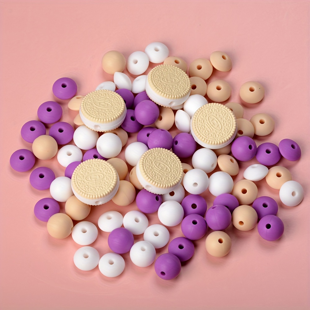 5Pcs Round Silicone Beads, Silicone Pearl, 15mm Bulk Silicone