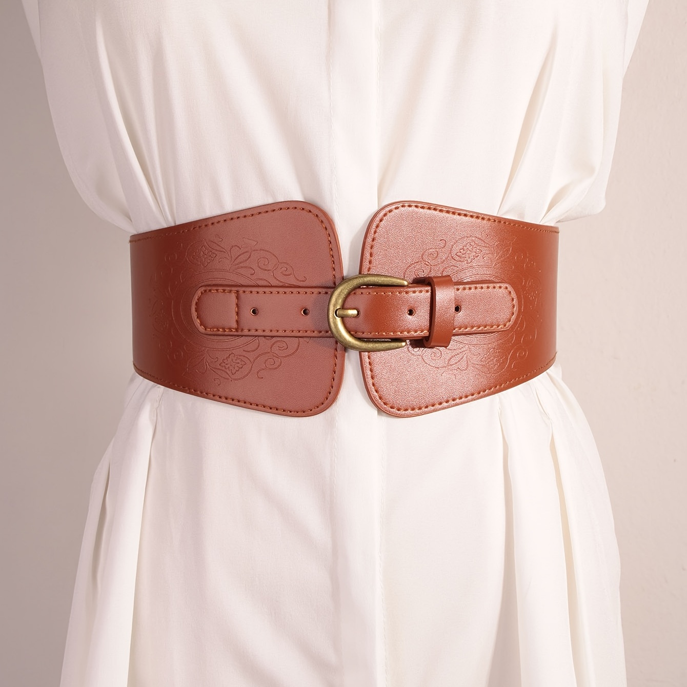 Brown Wide Leather Belt Womens Belt Dress Belt Brown Waist Belt