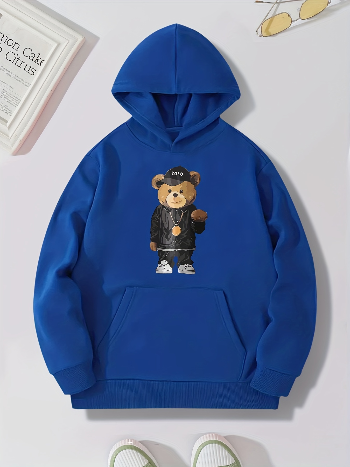 Polo Ralph Lauren - Teddy Bear-print Pullover Hoodie - Men - Cotton/Polyester - S - Blue