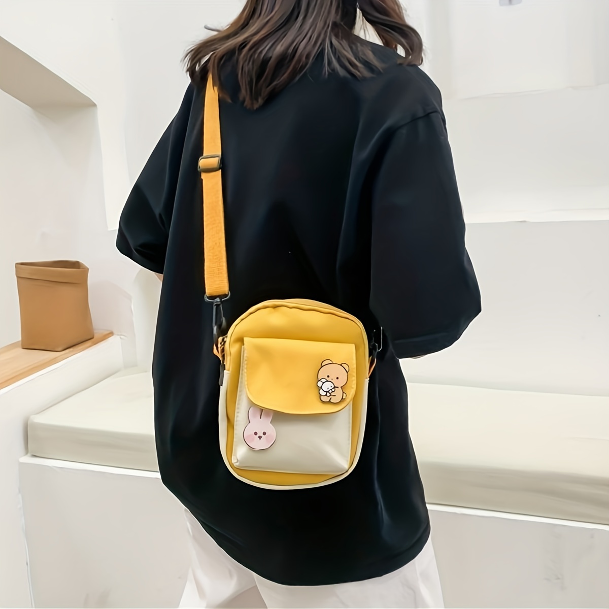 Mini Y2k Cow Pattern Handbag, Kawaii Cute Cross Decor Crossbody Bag, Niche  Shoulder Purse For Girls - Temu
