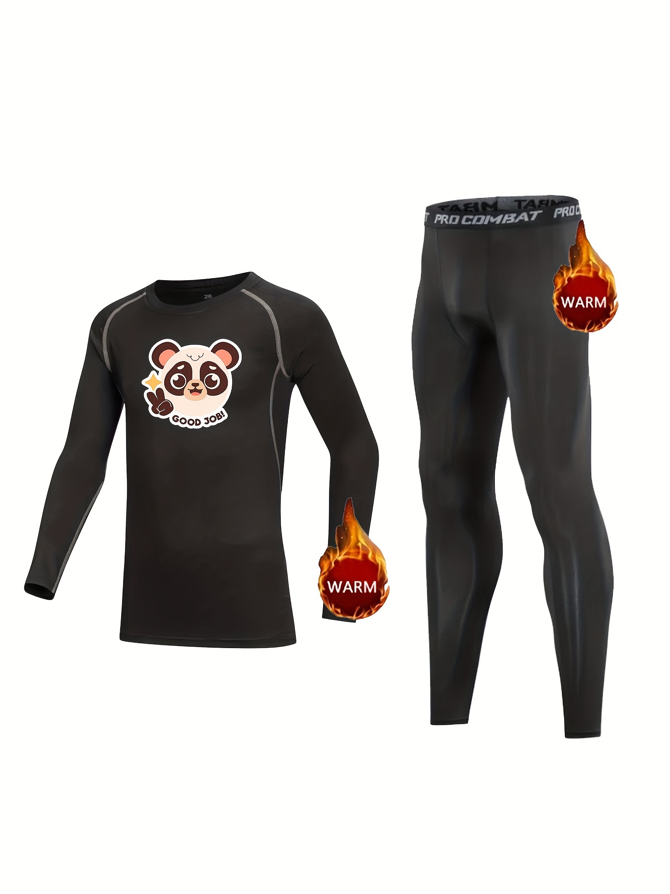 Men's Fleece Thermal Underwear Set Base Layer Sets Fall - Temu