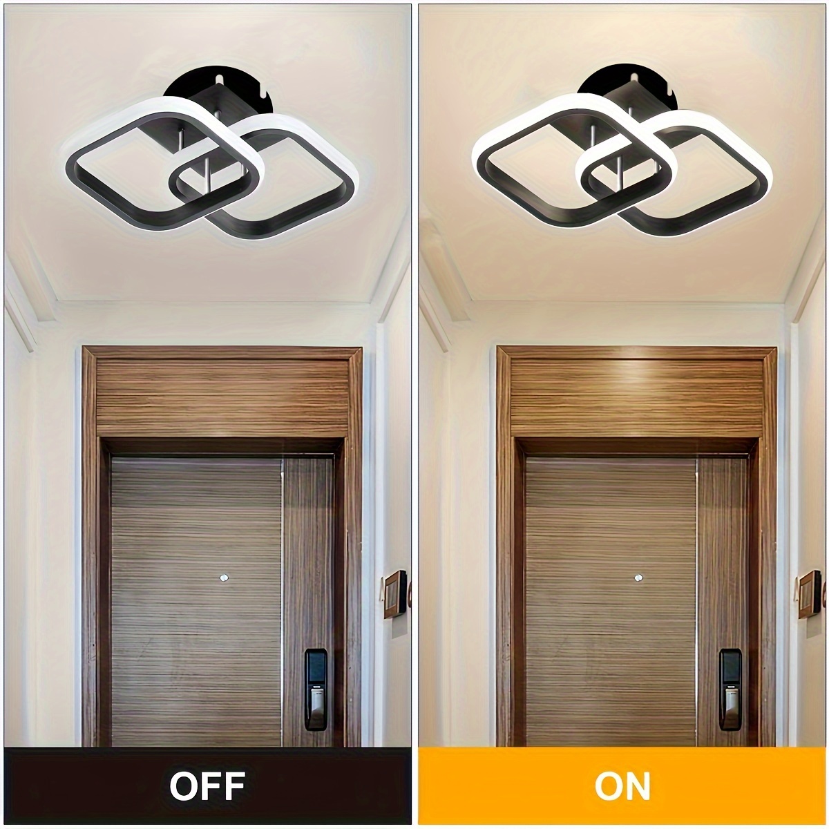Acheter 35/55W Plafonniers LED Modernes pour Cuisine Couloir Couloir de  Nuit Balcon Entrée Rond Carré Simple Plafonnier pour la Maison