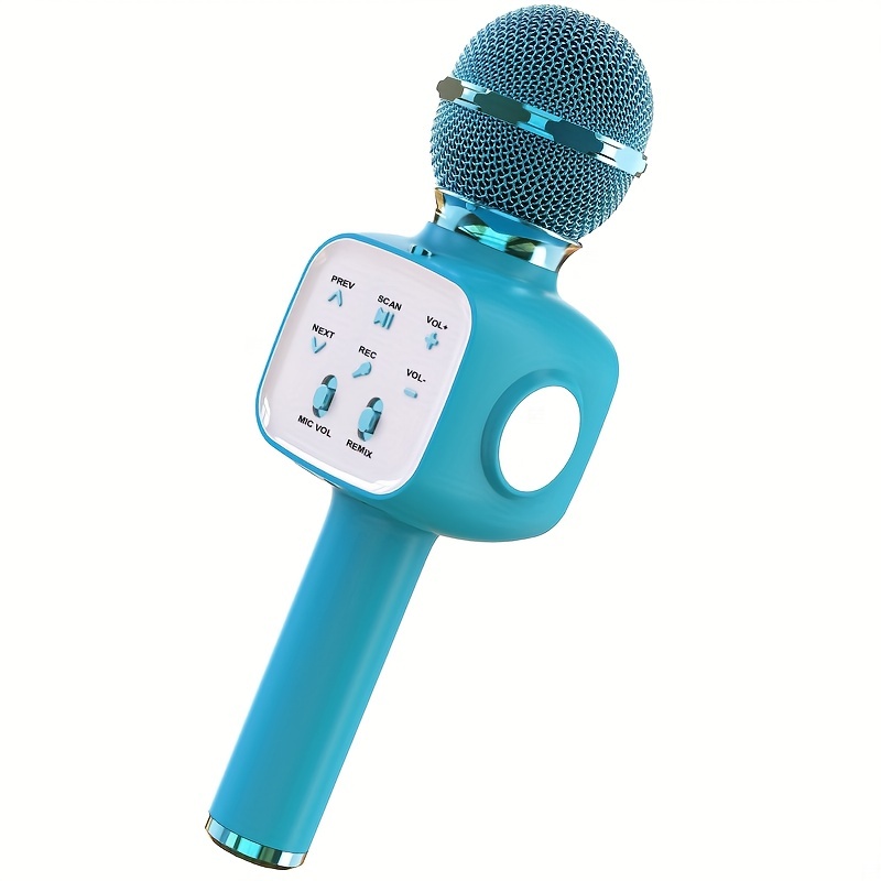 BlueFire - Micrófono inalámbrico Bluetooth 4 en 1 con luces LED, portátil,  para niños, niñas, niños y adultos, karaoke