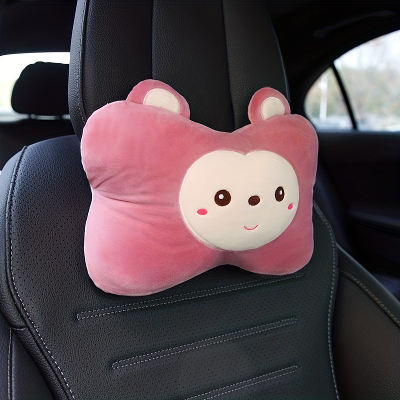 Cute Cartoon Car Headrest Pillow Neck Support Pillow Cartoon - Temu