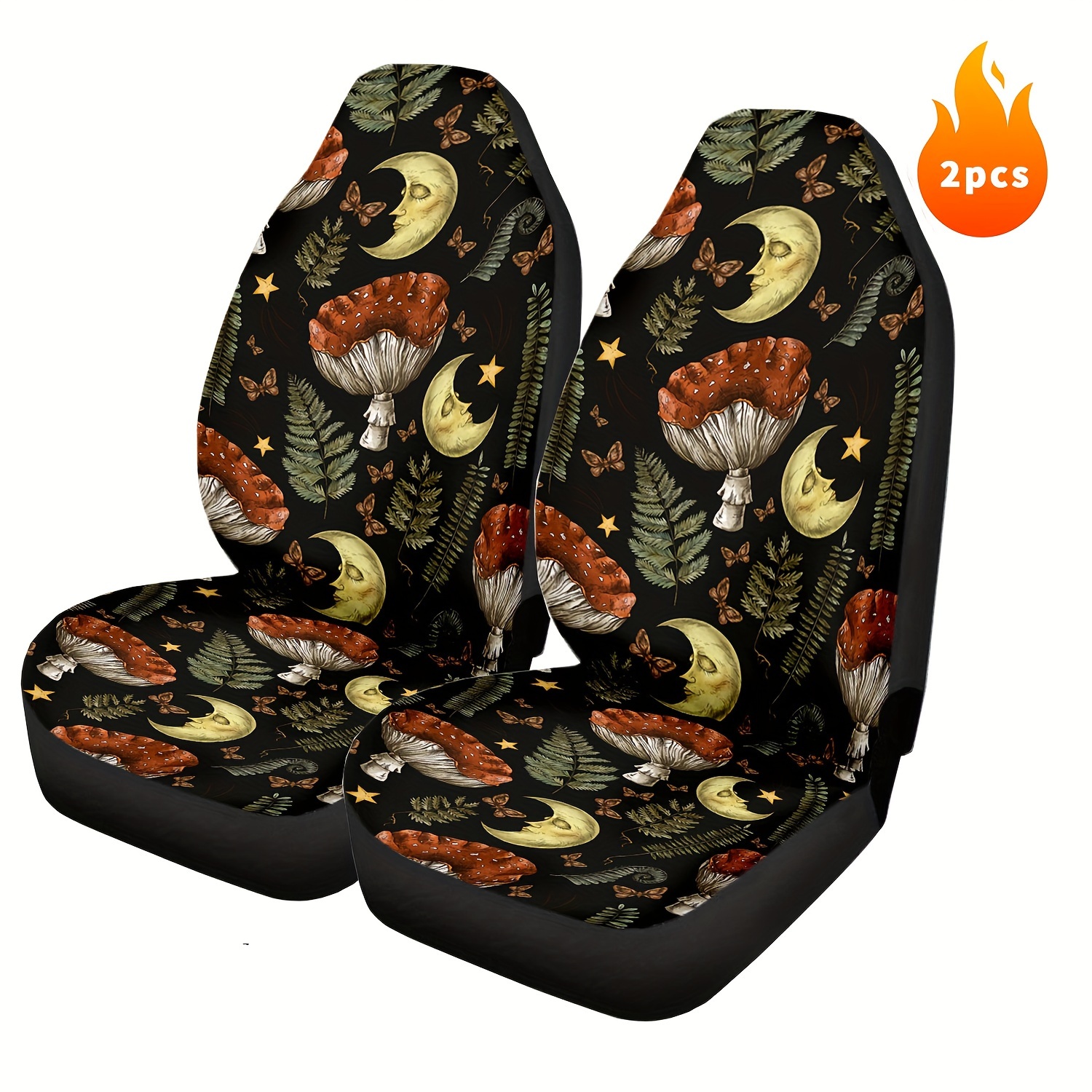 2Pcs Set Butterfly Print Car Seat Covers, Fundas De Asiento De Coche De  Ajuste Universal Para Asientos Delanteros Solamente, Almohadilla De Cojín  De A