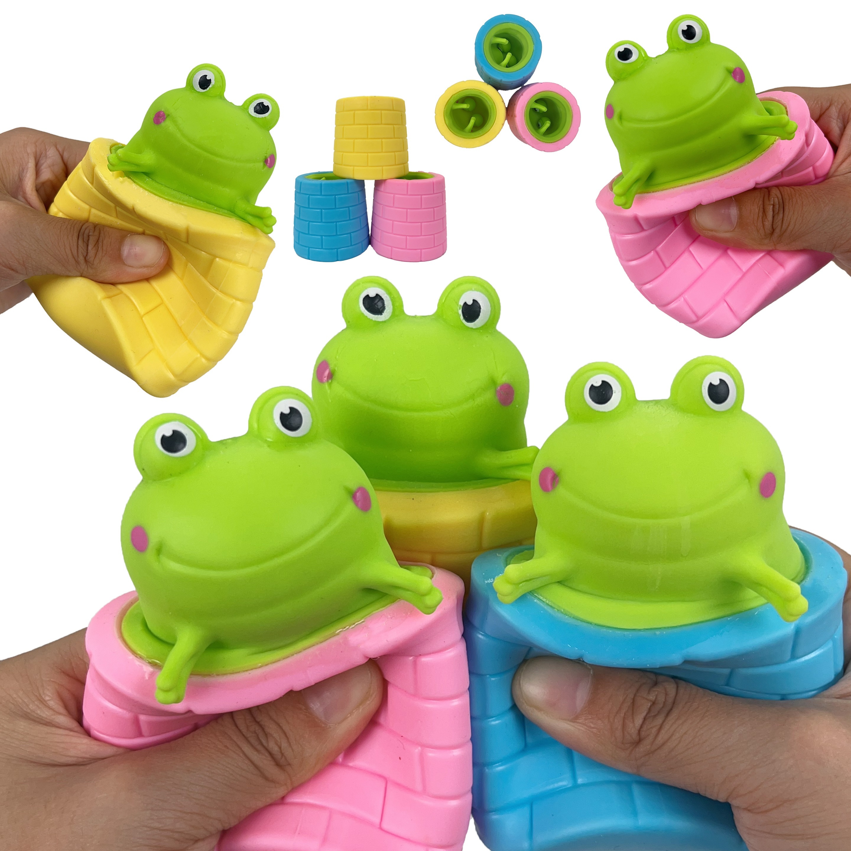 Wind Up Swimming Frog Toys Free Bath Animals 2pcs Rubber Frogs Family  Animal Bath Frog Bath