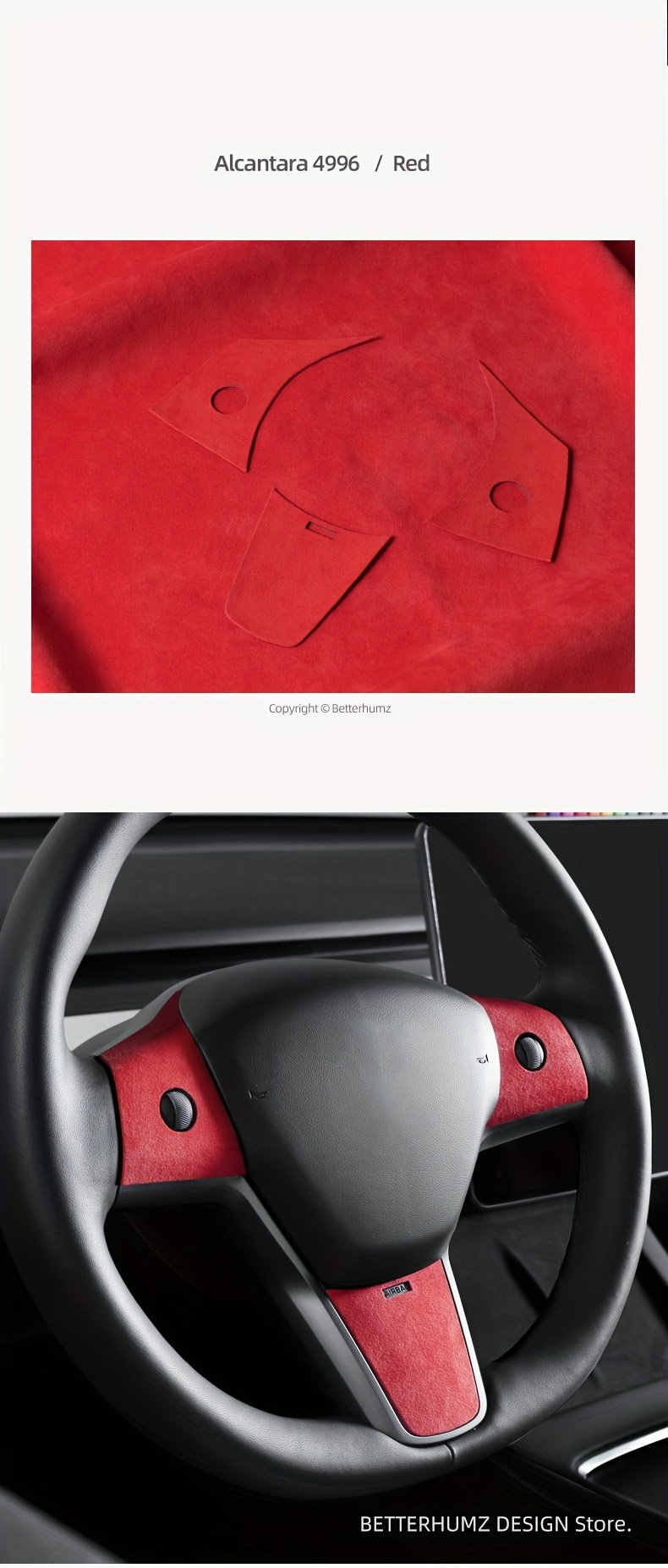 Alcantara Model 3 Y 2019 2023 3 Pezzi Copertura - Temu Italy