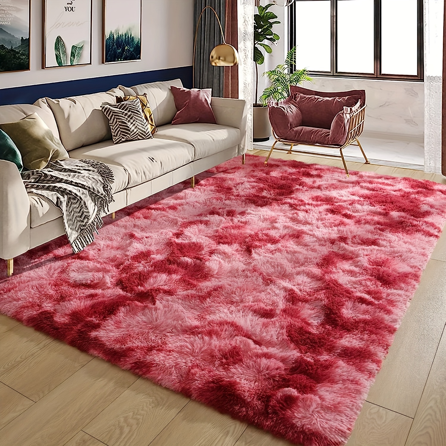 Superior Indoor Large Shag Area Rug with Cotton Backing, Ultra Plush and  Soft, Fuzzy Rugs for Living Room, Bedroom, Office, Playroom, Kids, Home  Floor