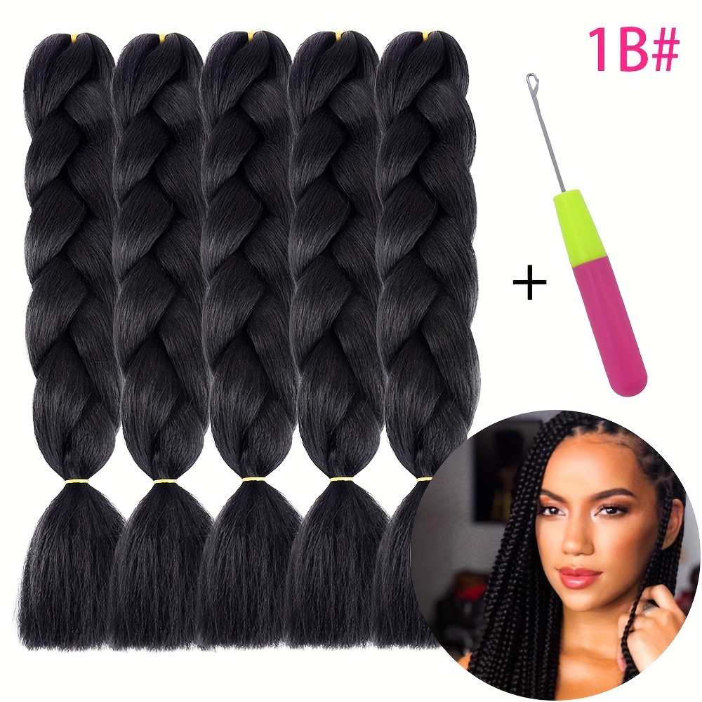 New Fashion Braid Ponytail Crochet Hair Extension Ombre - Temu