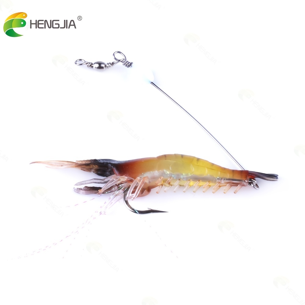 1pc Luminous Soft Shrimp Bait With Hook For Freshwater And Sea Fishing -  Realistic Bionic Design For Increased Catch Rates