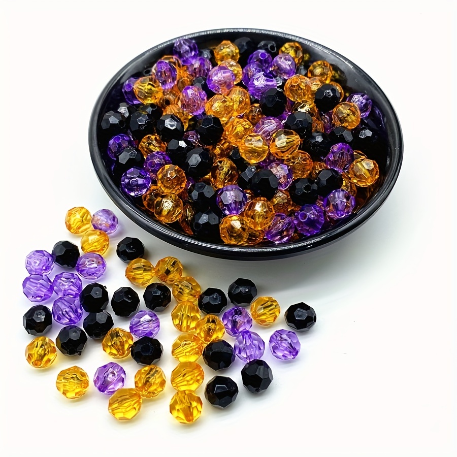 100/50/30[cs Halloween Color Series Faceted Acrylic Beads - Temu