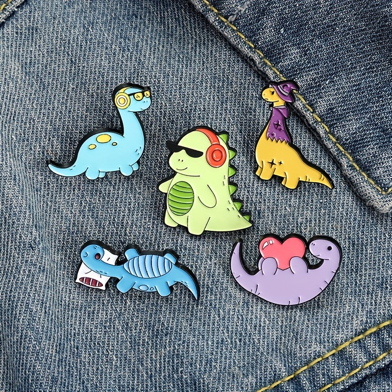 Kawaii Dinosaur Shape Decorative Pins Animal Alloy Enamel - Temu