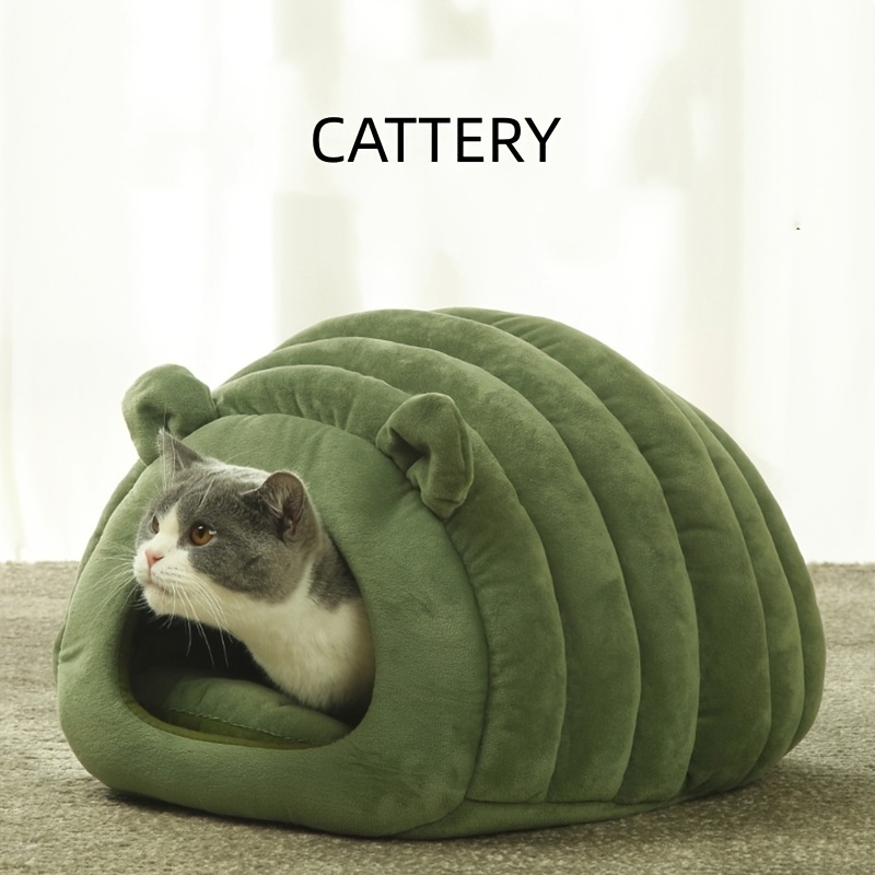 Soft Long Plush Cat Kennel Dog Kennel Winter Warm Pet Bed - Temu