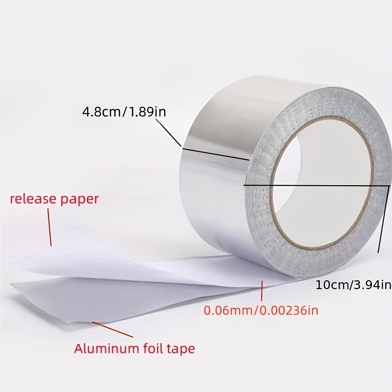 Thick Aluminum Foil Tape For Air Conditioning, Refrigerator, Pipeline,  Range Hood, Leak Repair Tape, High Temperature Conductivity, Strong  Bonding, Pure Aluminum Foil Tape - Temu