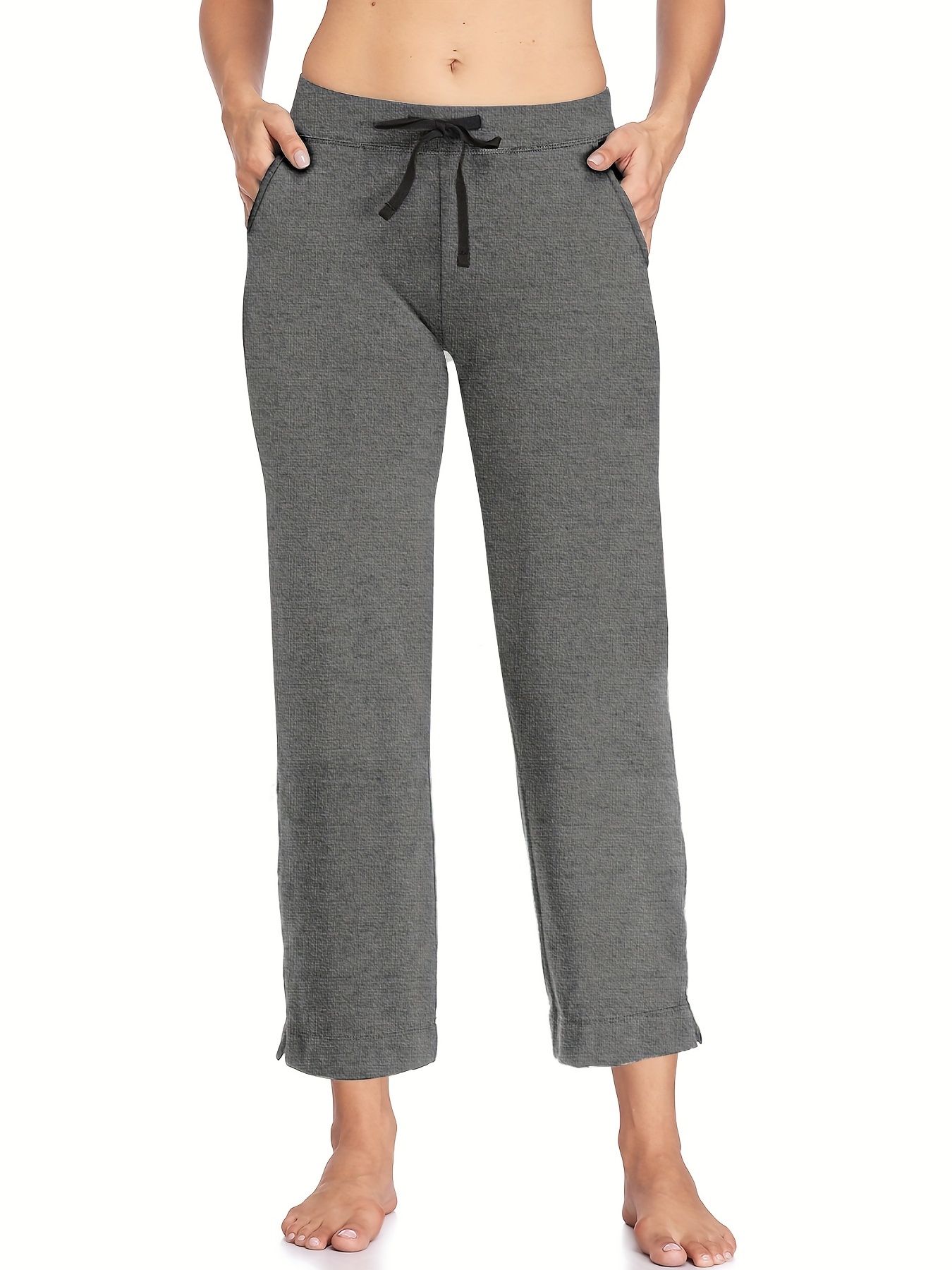 Elastic Straight Leg Yoga Pants Women's Activewear