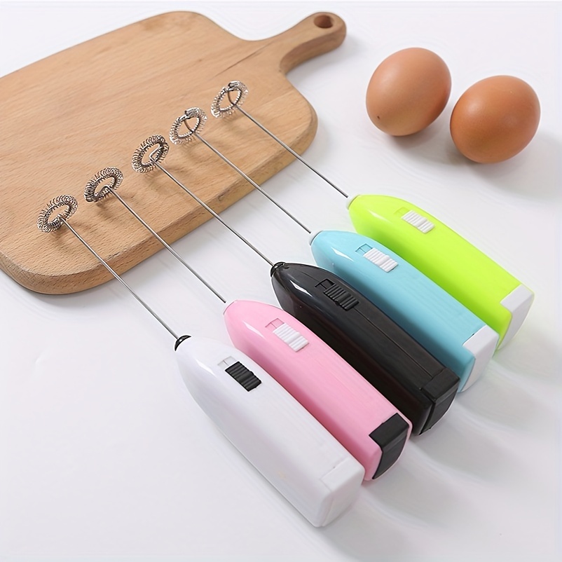 Mini Electric Milk Frother Stainless Egg Cream Stirrer Battery