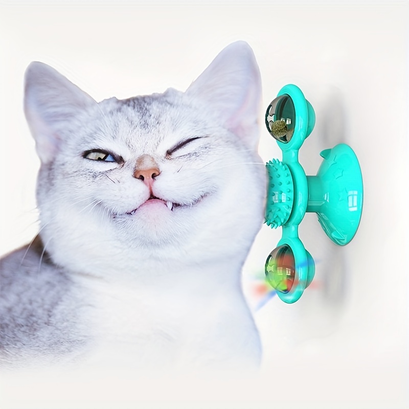 Interactive Cat Toy With Hanging Bell Ball And Suction Cup Hooks - Perfect  For Self Play And Scratching - Temu