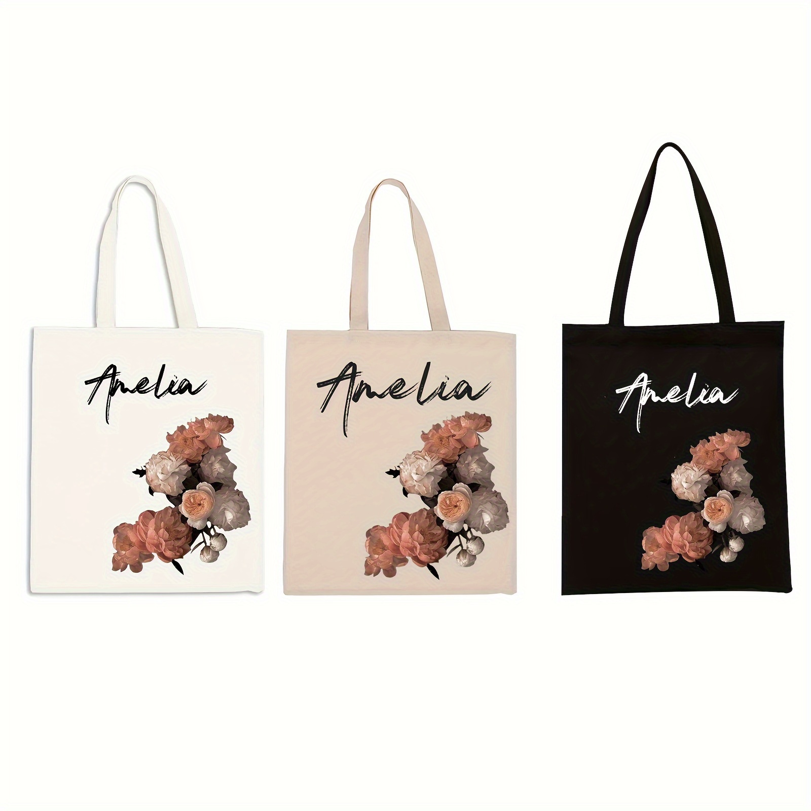 Men's Customized Floral Canvas Bag, Suitable For Name And Other  Information, Outdoor Sling Bag - Temu