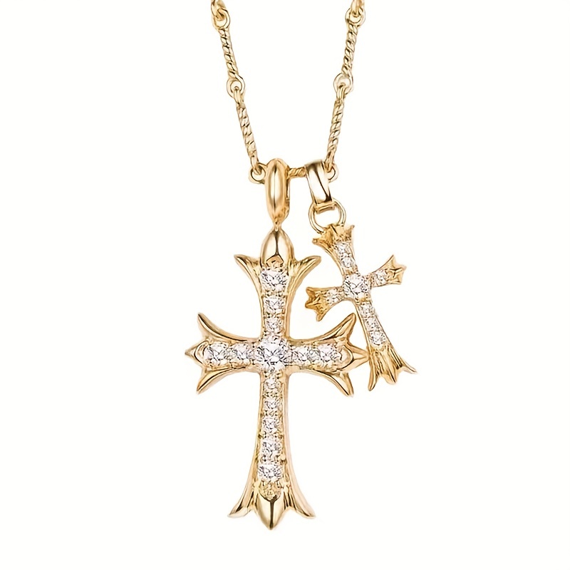 Chrome Hearts Double Cross Necklacechrome Heart 