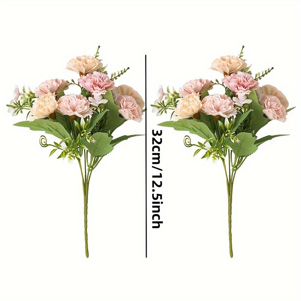 Artificial Carnation Flowers Fake Peony Silk Hydrangea Rose - Temu